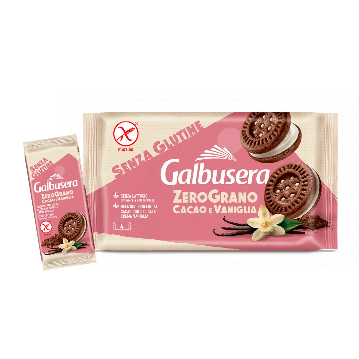 🇮🇹 ZERO GRANO – Biscuits sablés au cacao fourrés à la crème vanille